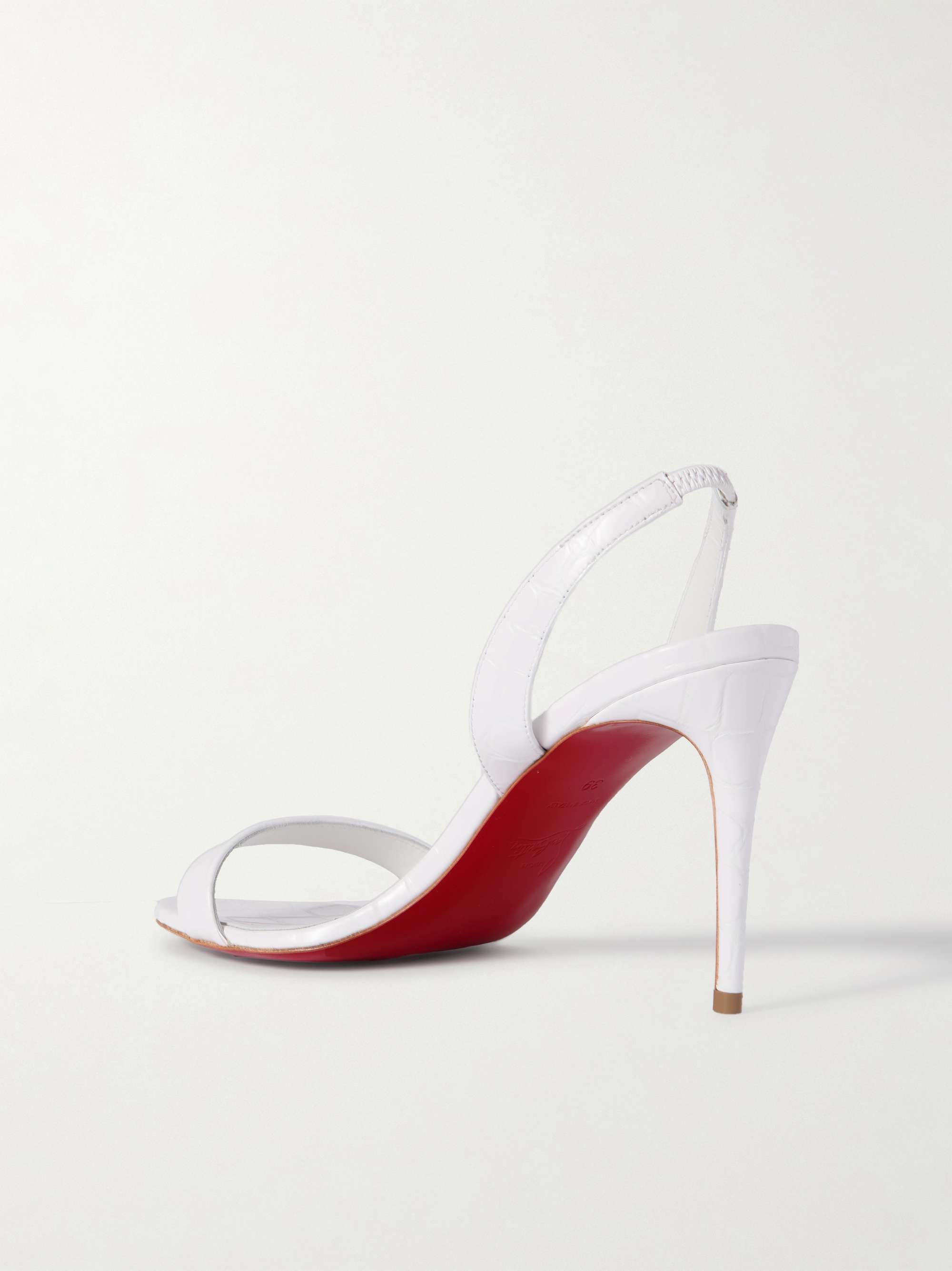 【関税送料込】ルブタン Marylin Boum Boum Slingback Sandal CHRISTIAN LOUBOUTIN O Marylin 85 croc-effect patent-leather