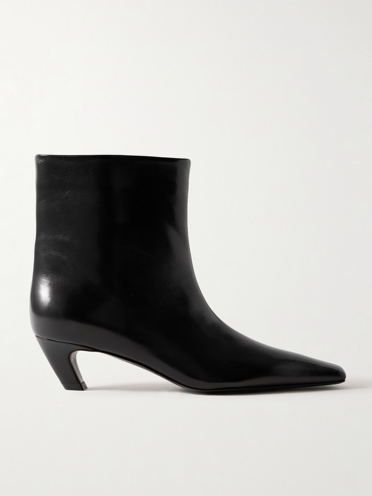 Khaite The Arizona 50mm Leather Ankle Boots In Black