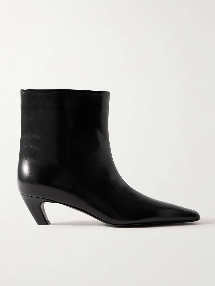 Khaite Arizona Leather Ankle Boots