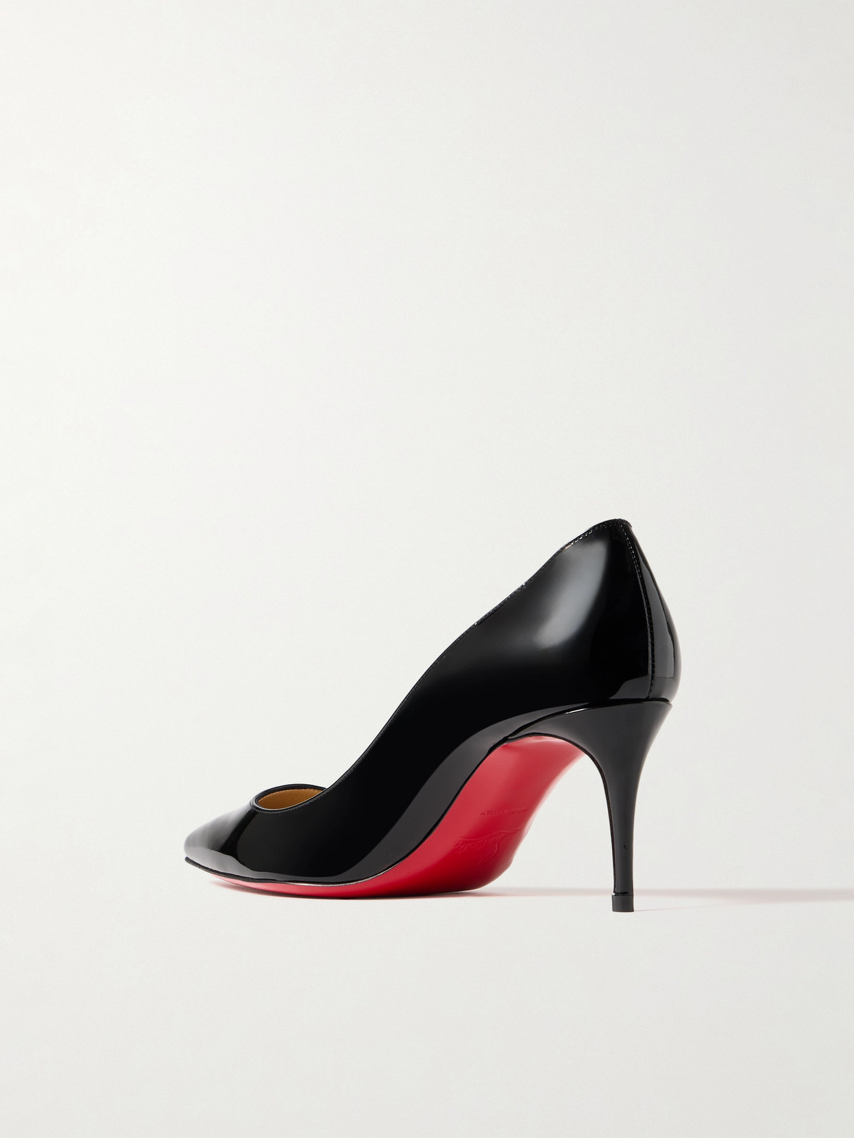 Christian Louboutin Kate Pointed Toe Patent Leather Pump In Black