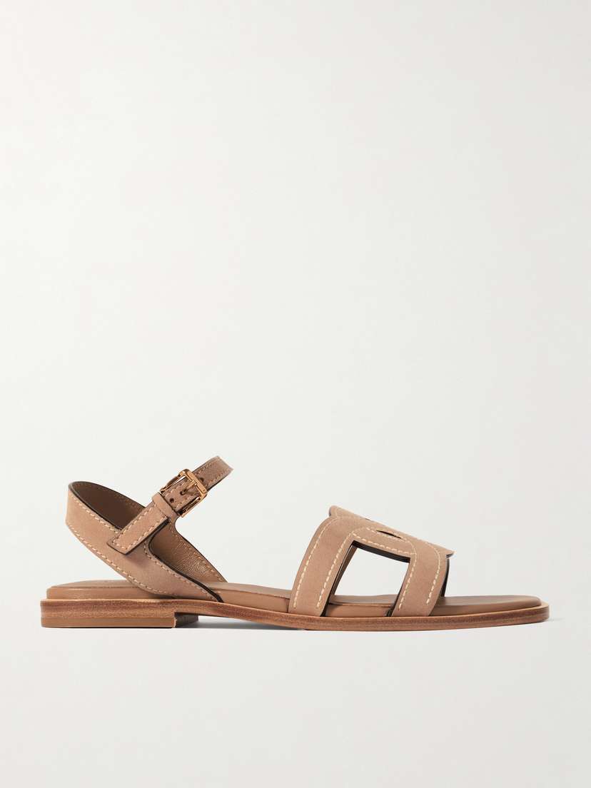 Tod's Kate Cutout Suede Sandals