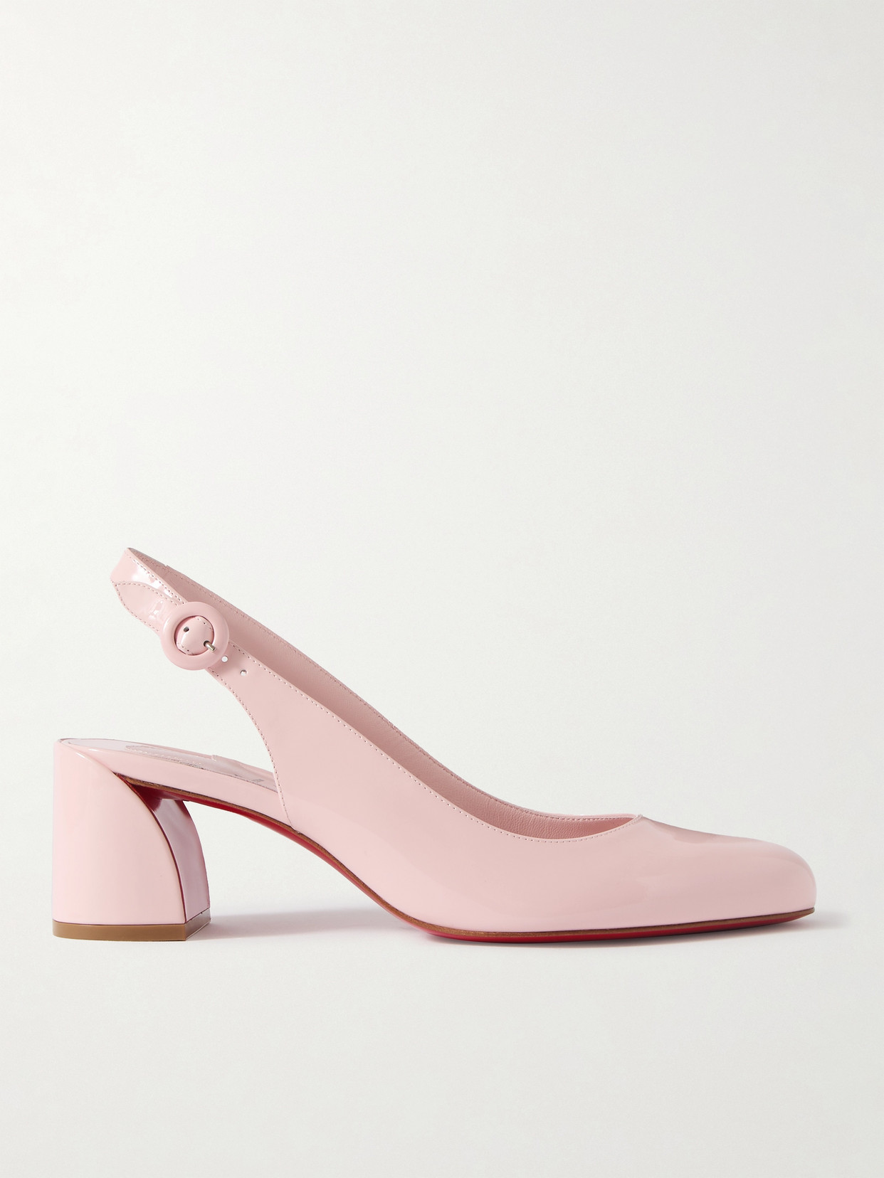 Christian Louboutin So Jane Sling 55 Beige Patent Pumps In Neutrals