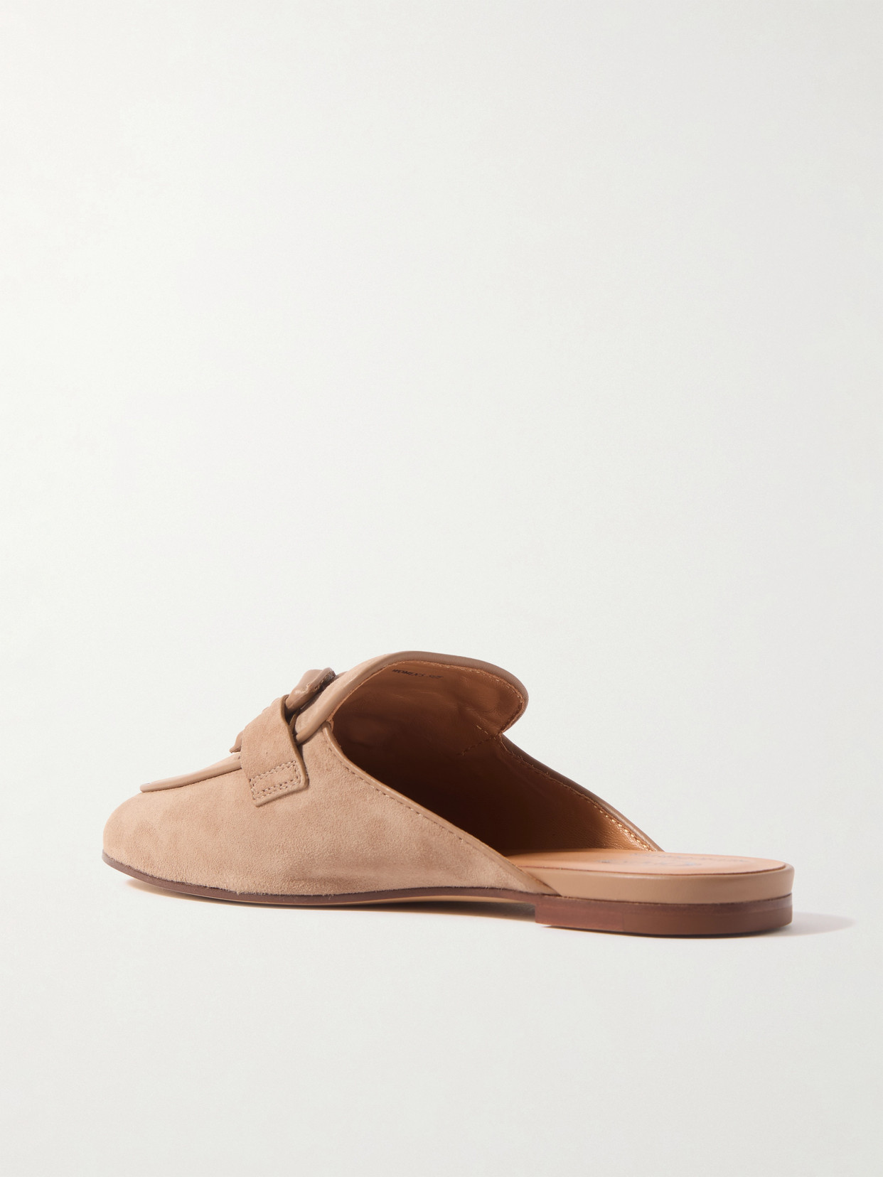 Tod's Embellished Leather Slippers In Brown