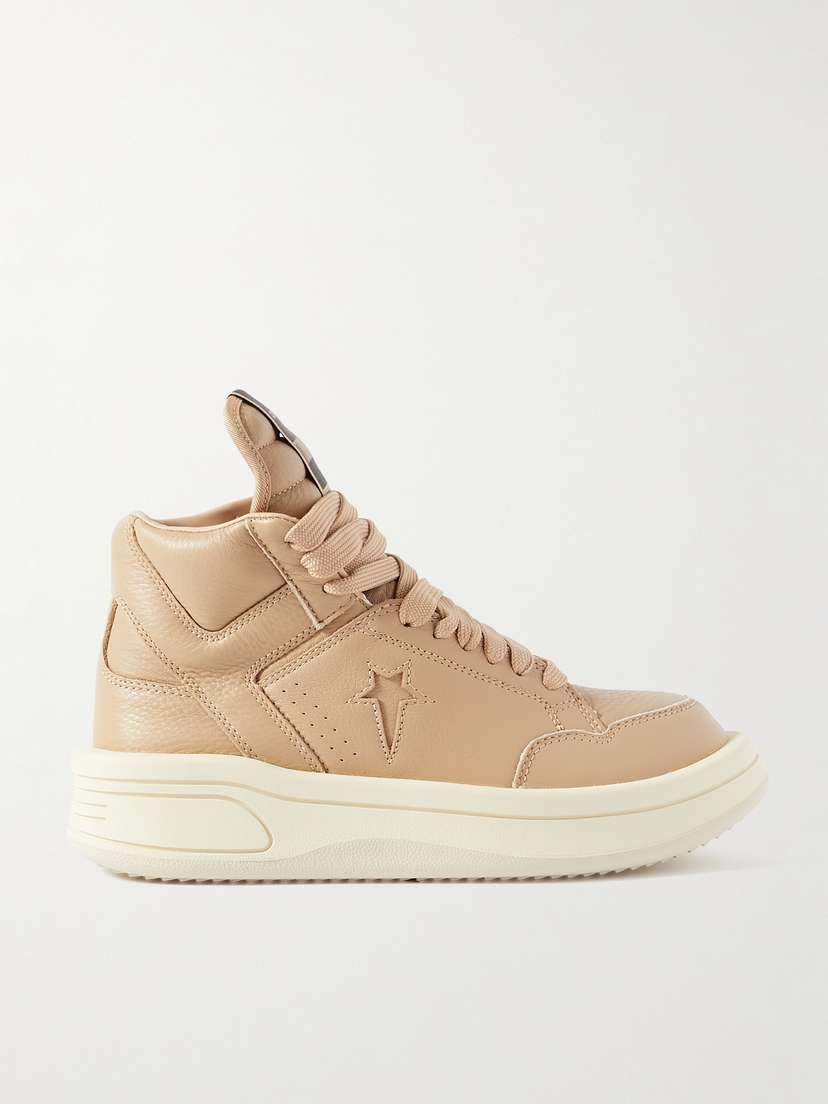 Rick Owens + Converse Turbowpn Leather High-top Sneakers