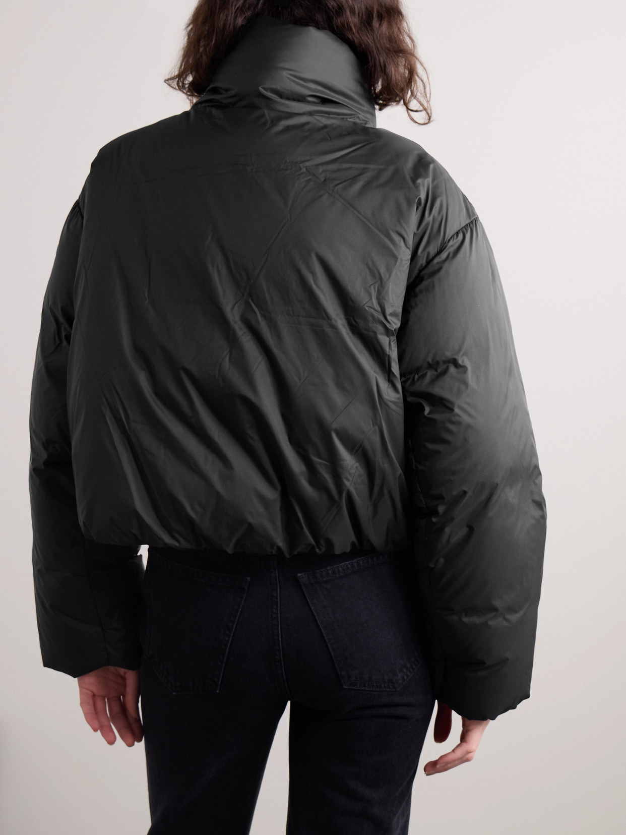 Shop Canada Goose Spessa Cropped Padded Lumina Down Jacket In Black