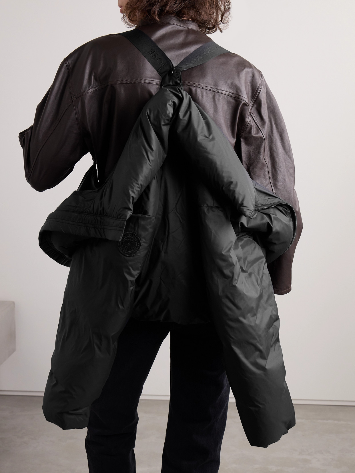 Shop Canada Goose Spessa Cropped Padded Lumina Down Jacket In Black
