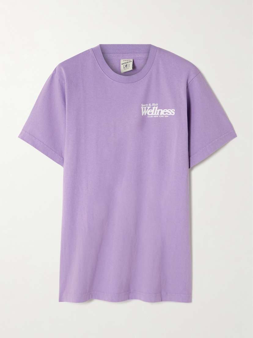 Sporty & Rich Printed Cotton-jersey T-shirt - x large