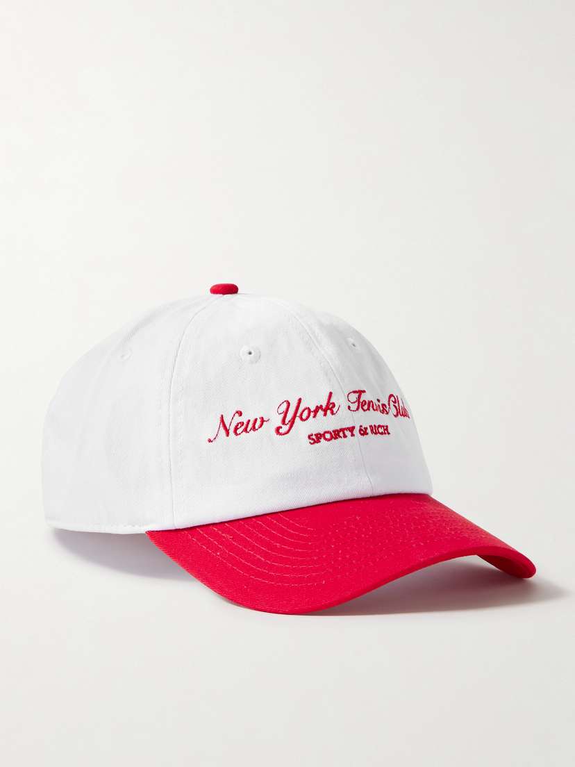 Sporty & Rich Embroidered Cotton-twill Baseball Cap