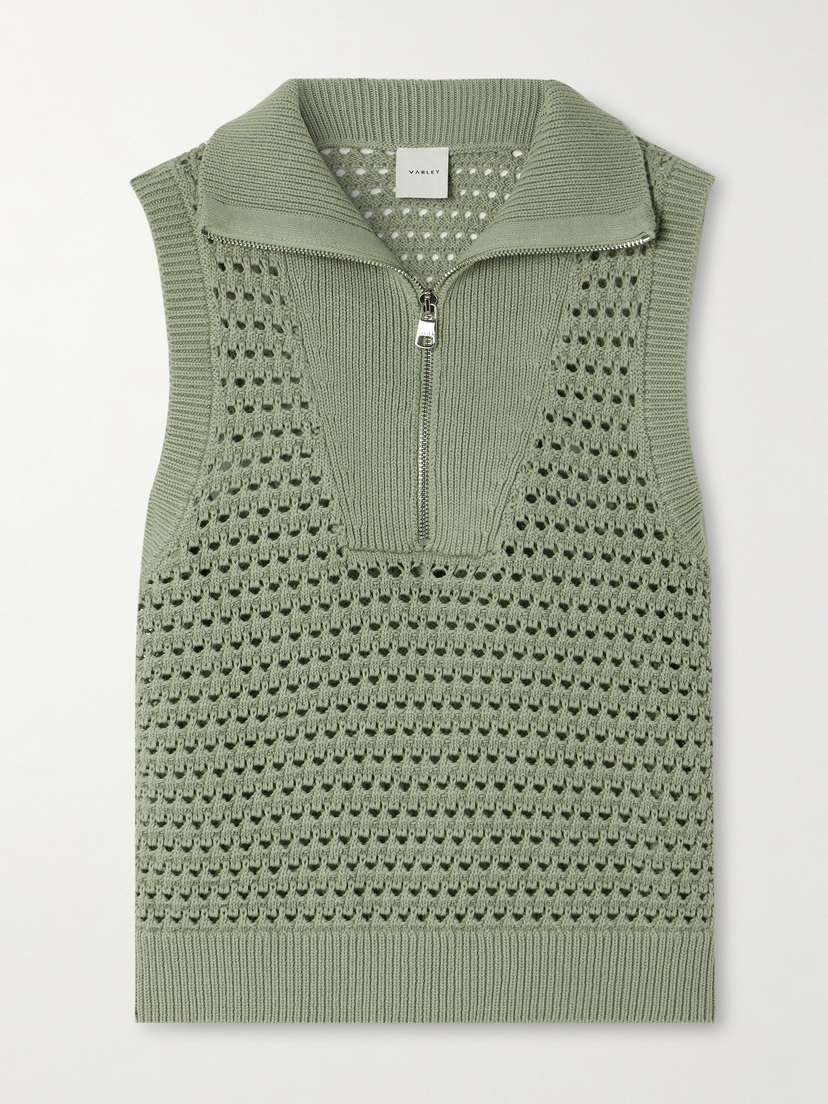 Varley Bains Open-knit Cotton Vest