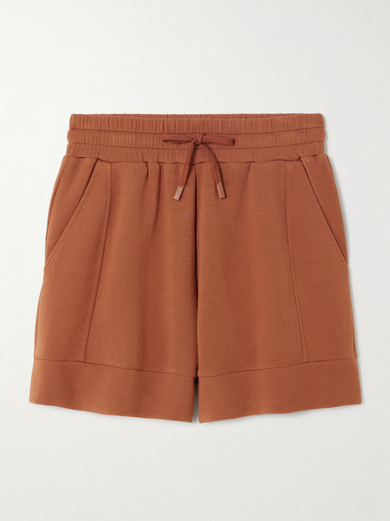 Varley - Atrium Jersey Drawstring Shorts - Brown