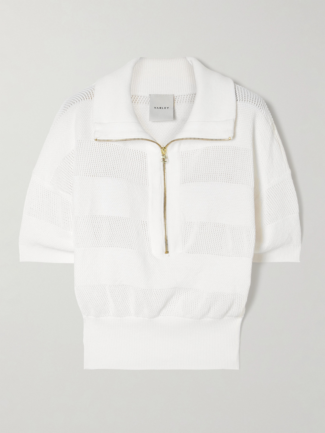 Varley - Kembria Open-knit Cotton Sweater - White