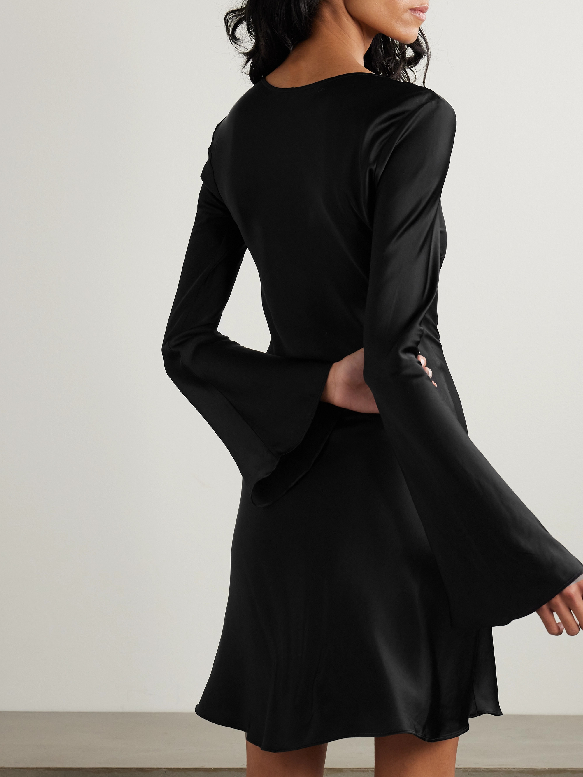 GANNI Recycled-satin mini dress