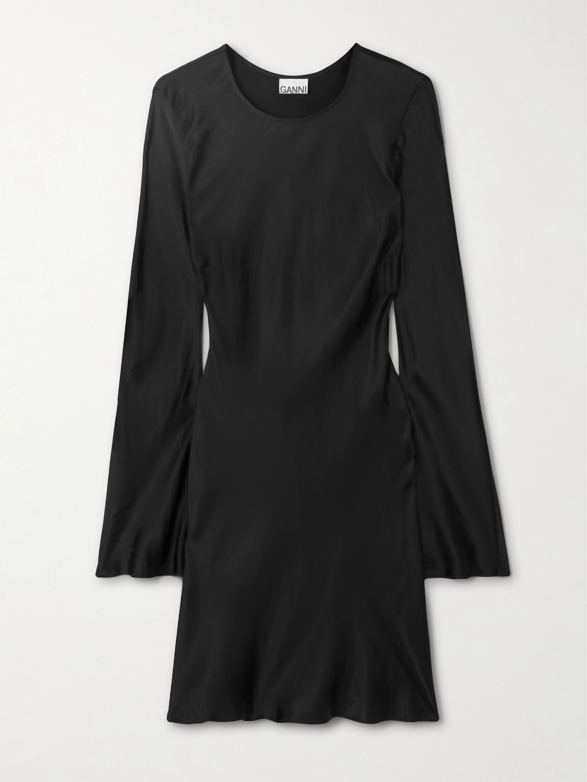 GANNI Recycled-satin mini dress