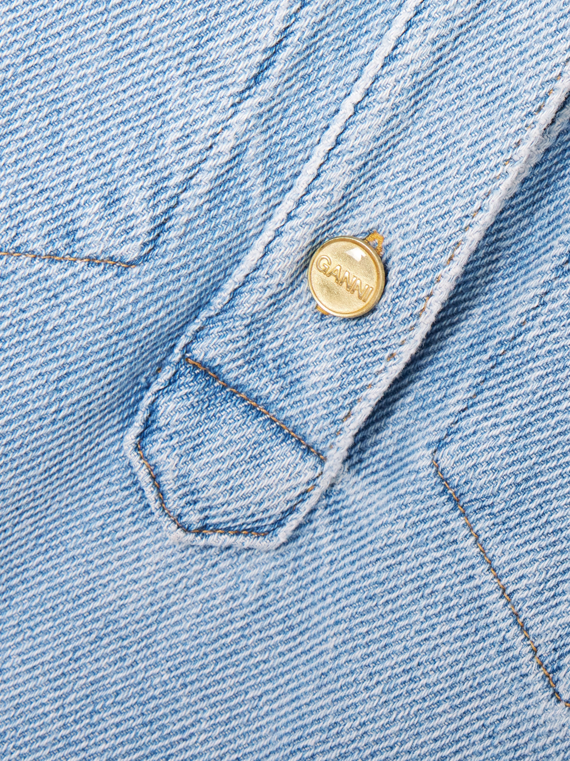 GANNI Organic denim mini dress