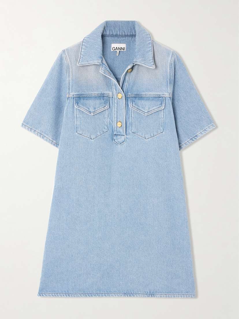 Ganni Organic Denim Mini Dress