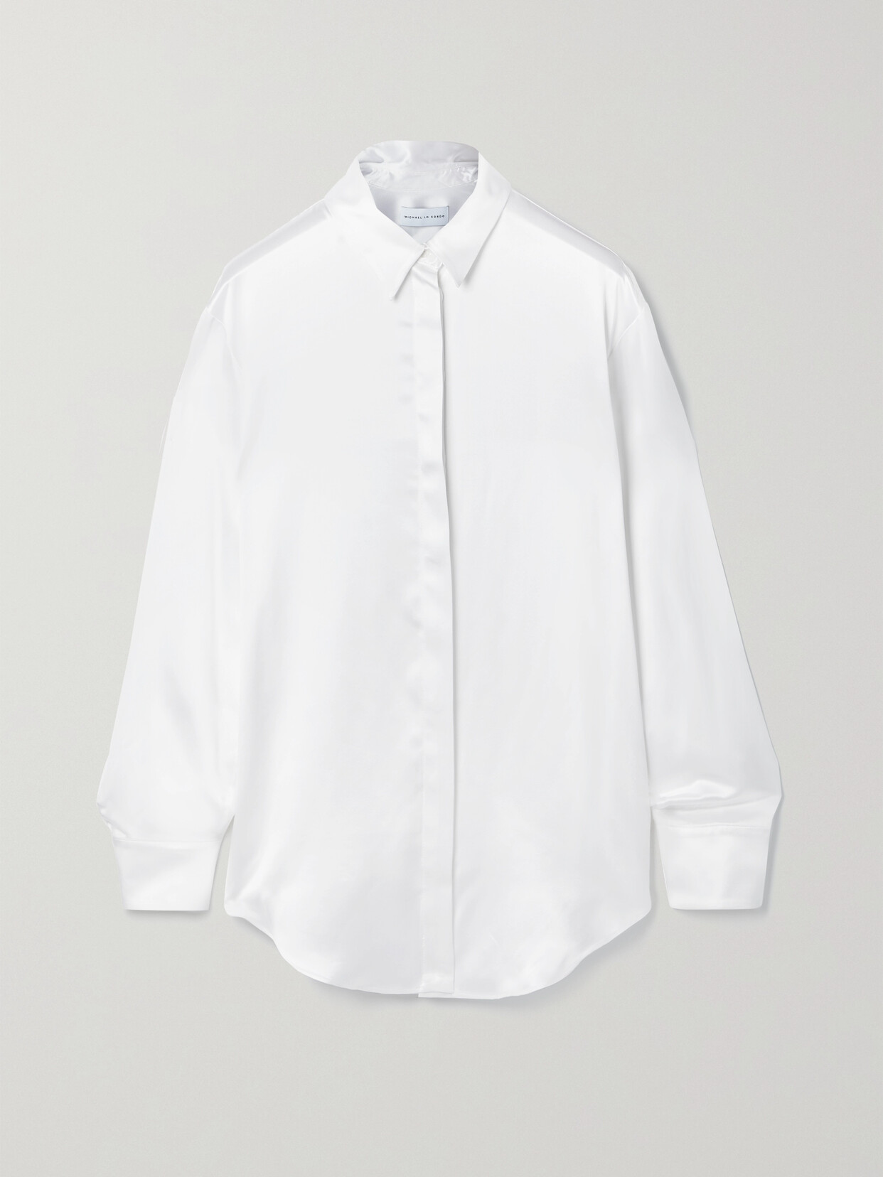 Michael Lo Sordo Boy Silk-satin Shirt In White