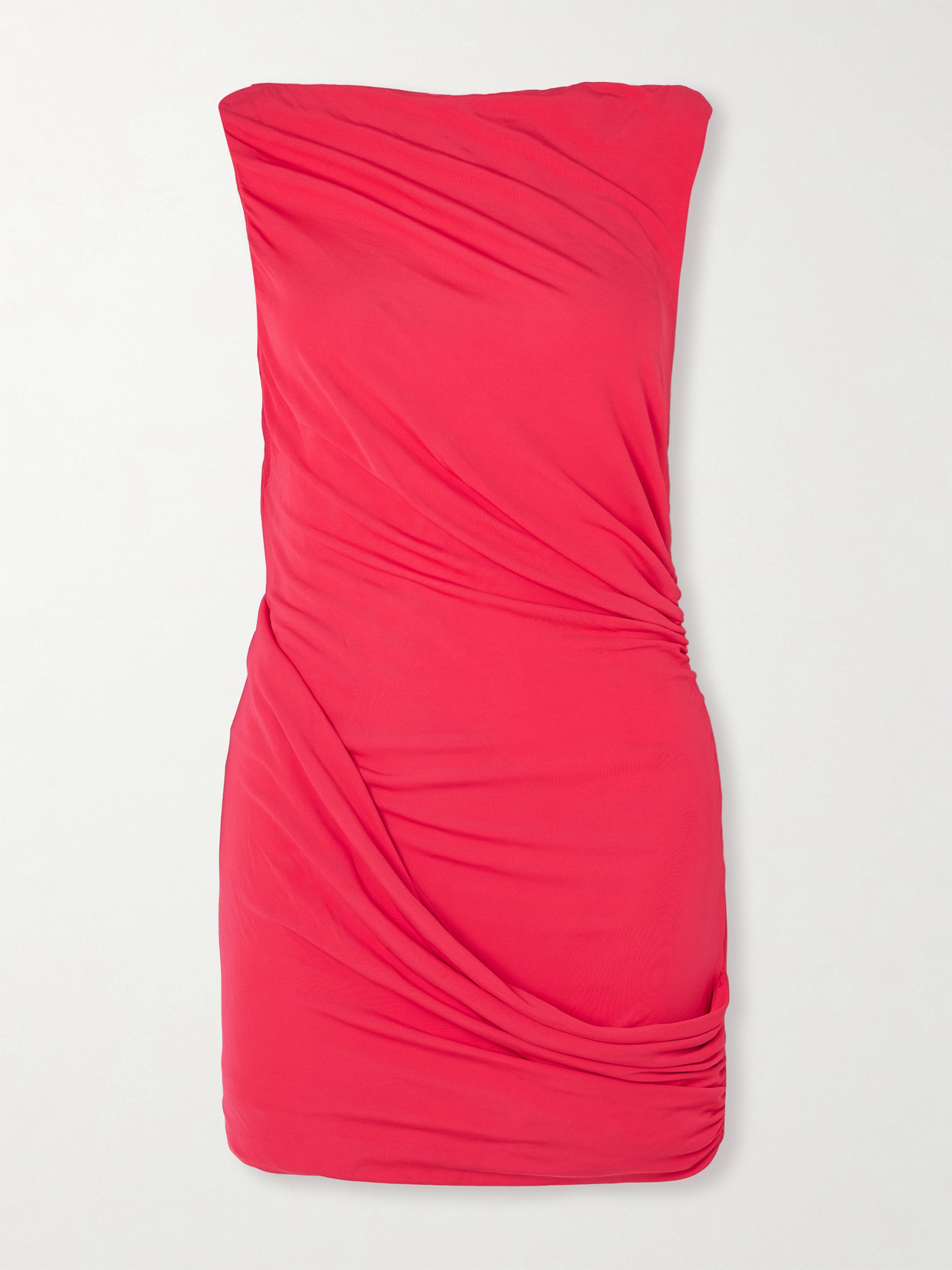 Christopher Esber Diya Open-back Asymmetric Draped Jersey Mini Dress In Pink