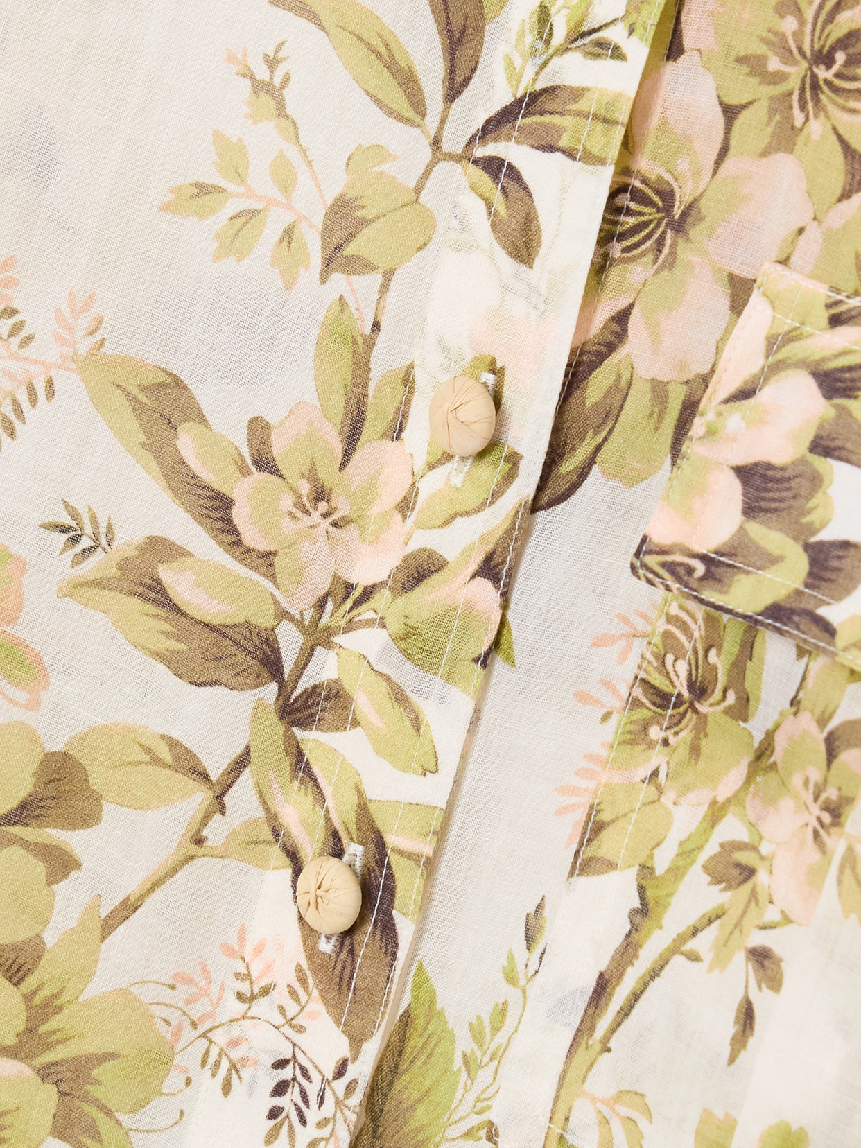 Zimmermann Floral Long-sleeved Shirt In Multicolour