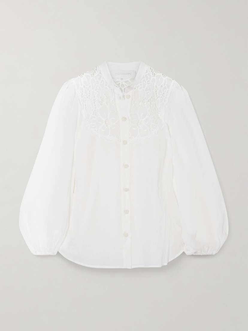 Zimmermann Golden Broderie Anglaise Ramie Blouse