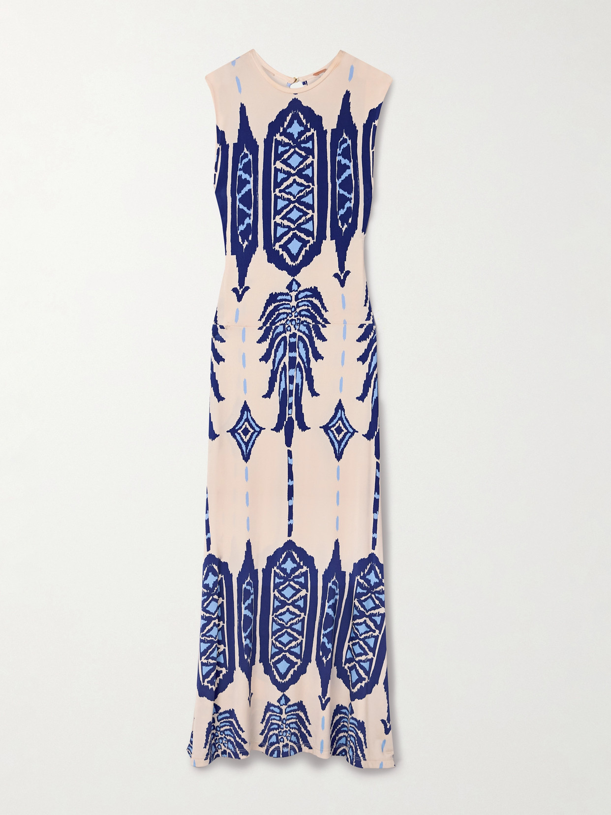 Johanna Ortiz - Cardinal Direction Printed Stretch-jersey Maxi Dress - Ecru