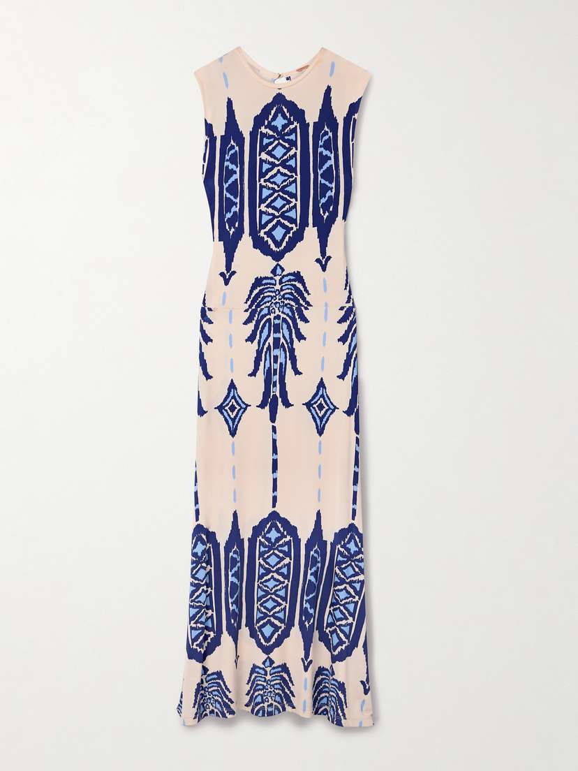 Johanna Ortiz Cardinal Direction Printed Stretch-jersey Maxi Dress