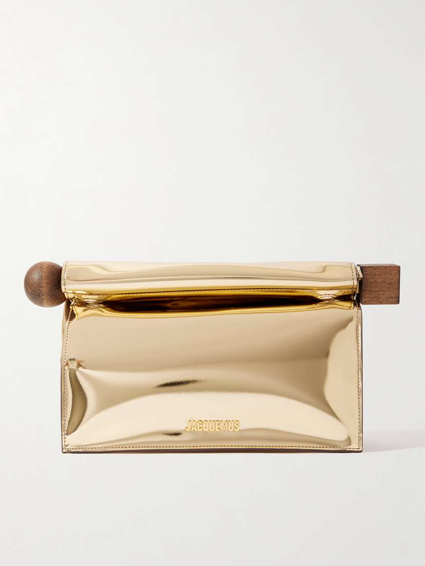 Jacquemus La Pochette Mirrored-leather Clutch