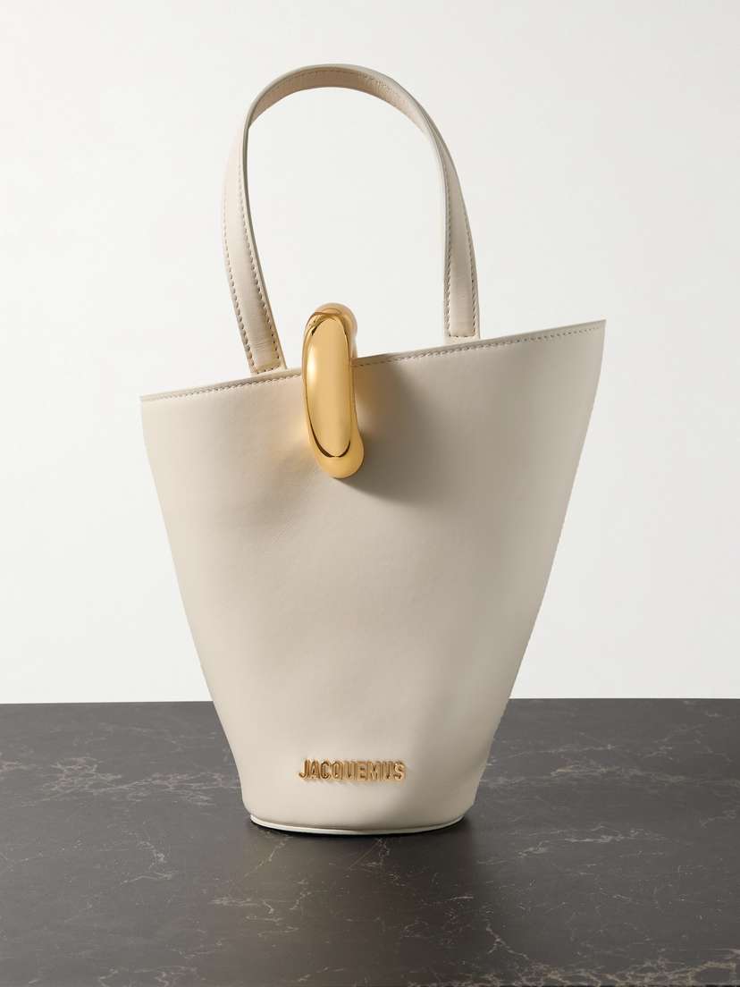 Jacquemus The Bambola Small Embellished Asymmetric Leather Tote