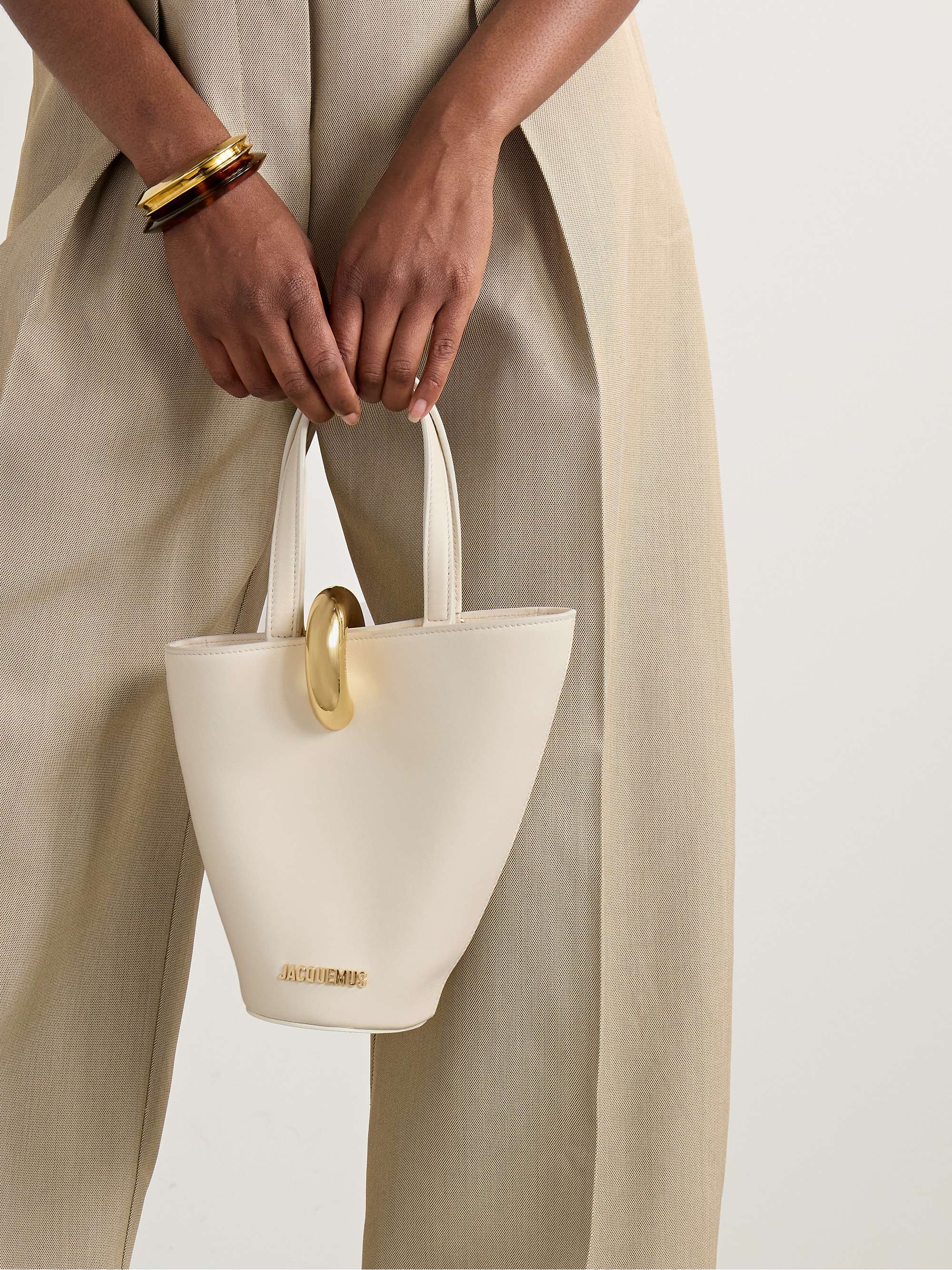 JACQUEMUS The Bambola レザー スモール アシンメトリー トート