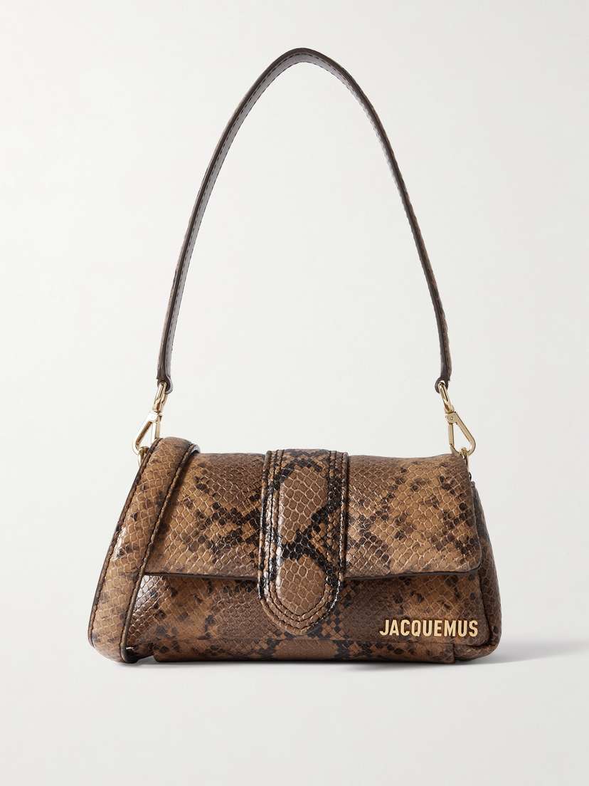 Jacquemus Le Petit Bambimou Padded Snake-effect Leather Shoulder Bag