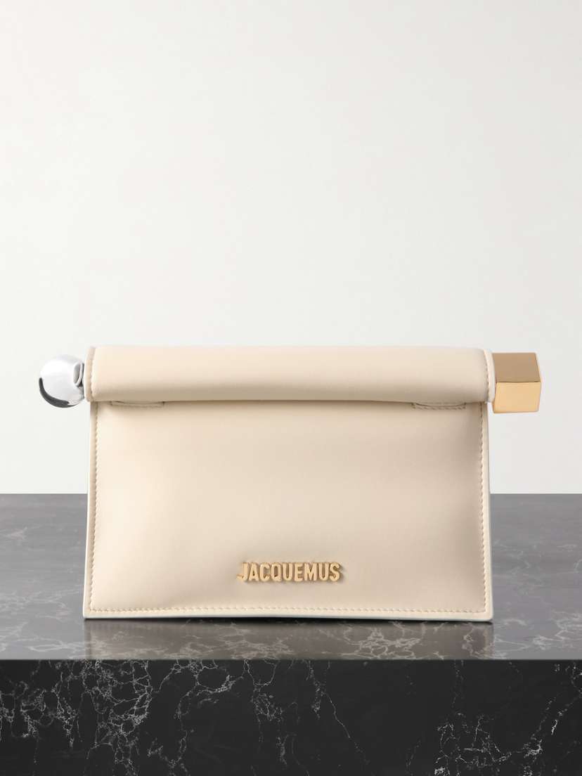 Jacquemus Pochette Small Embellished Leather Clutch