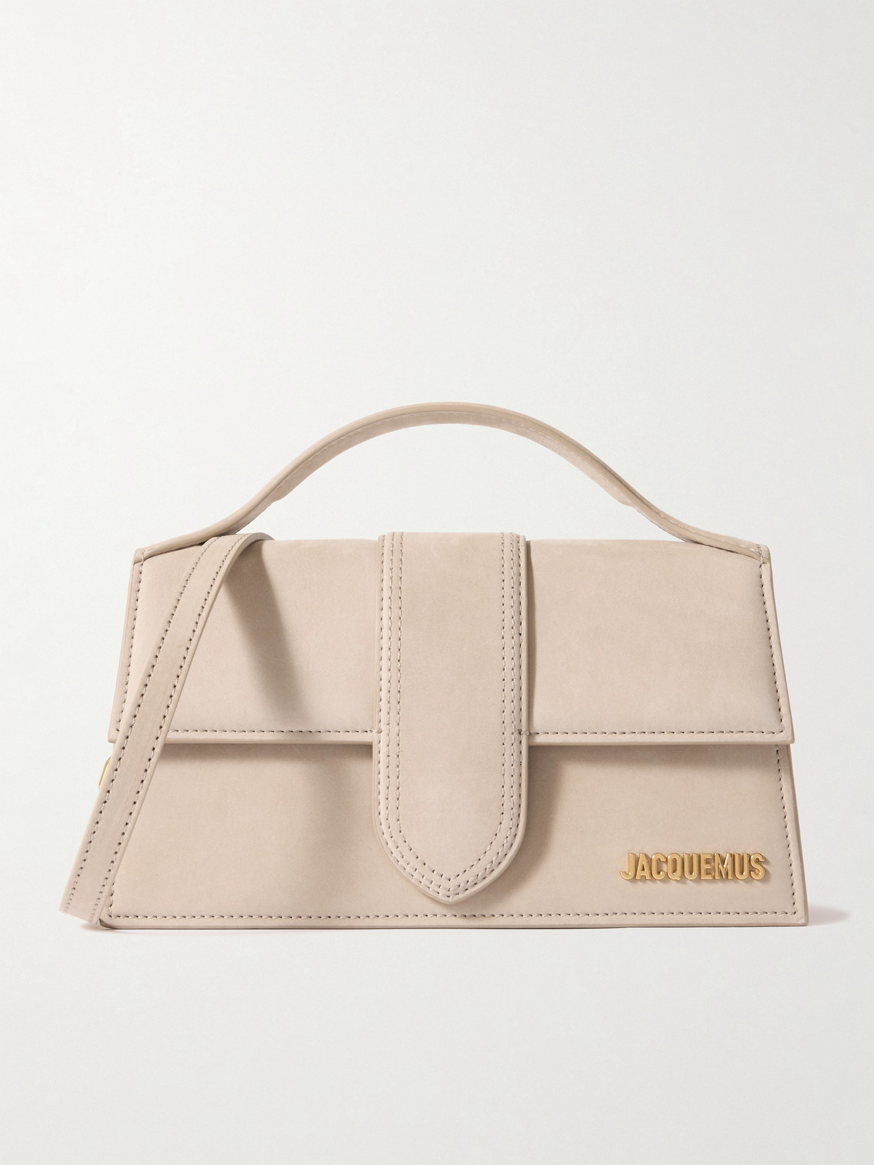 Jacquemus Le Bambino Linen Top-handle Bag In Neutrals