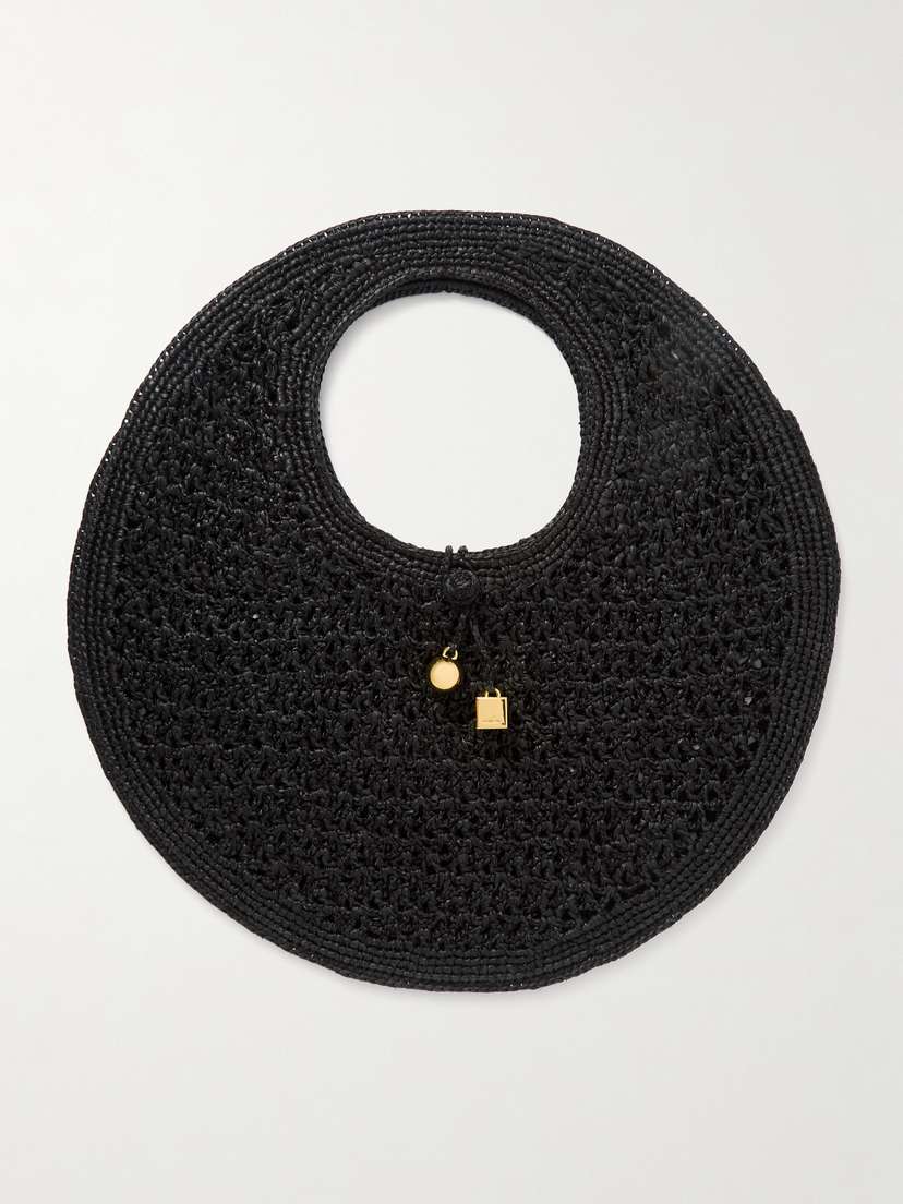 Jacquemus The Rond Embellished Raffia Tote
