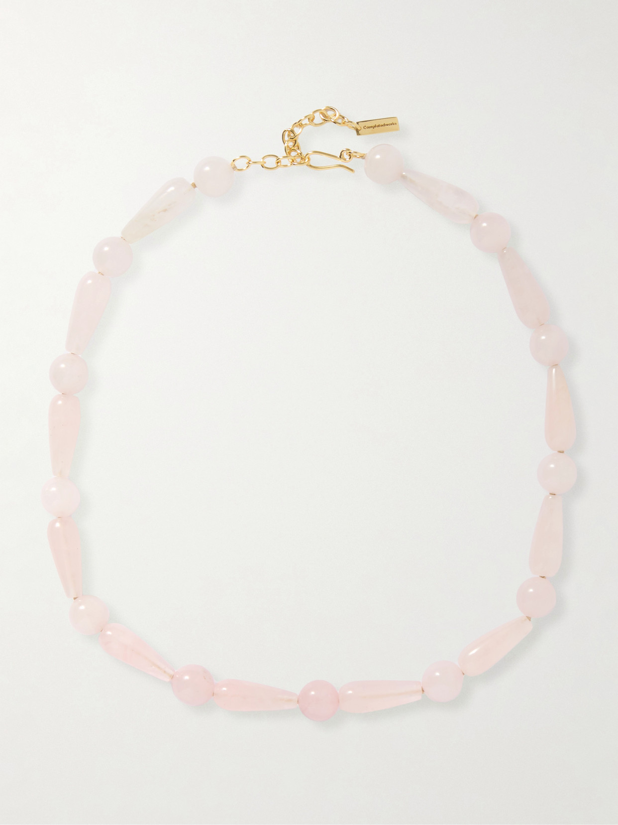 Completedworks The Depths Of Time Recycled Gold Vermeil Rose Quartz Necklace In Pink