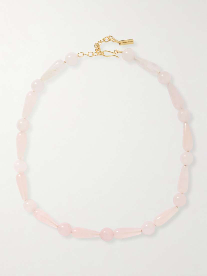 Completedworks The Depths Of Time Recycled Gold Vermeil Rose Quartz Necklace
