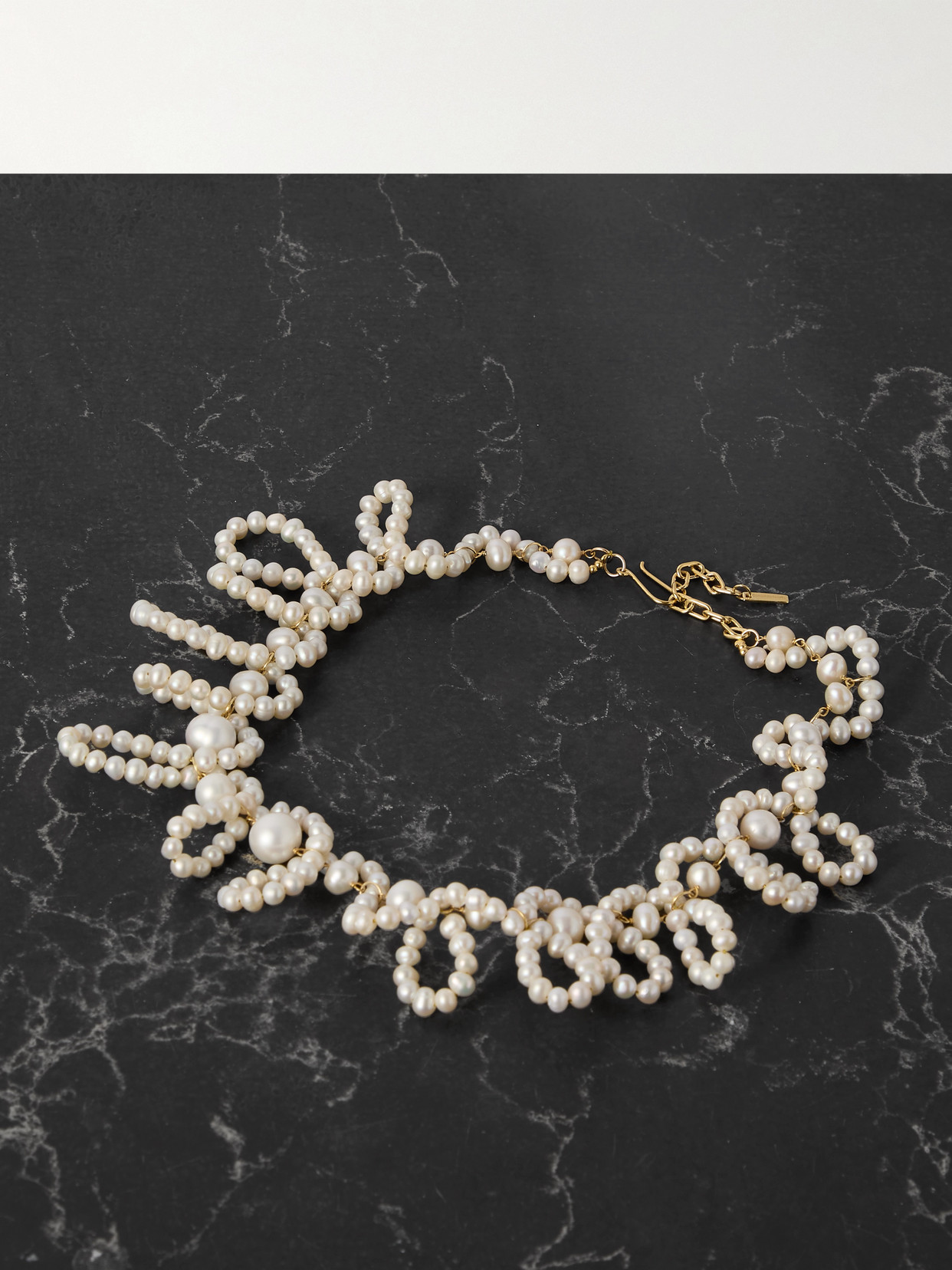Completedworks When We Were Young Recycled Gold Vermeil Pearl Necklace In White
