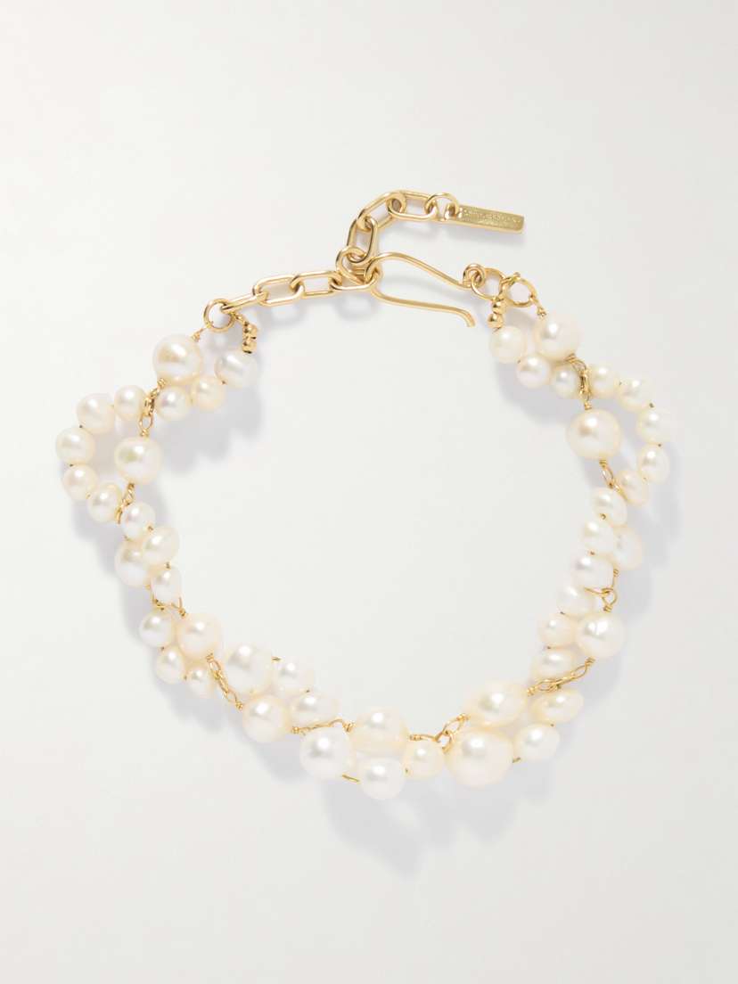 Completedworks Tide Recycled Gold Vermeil Pearl Bracelet