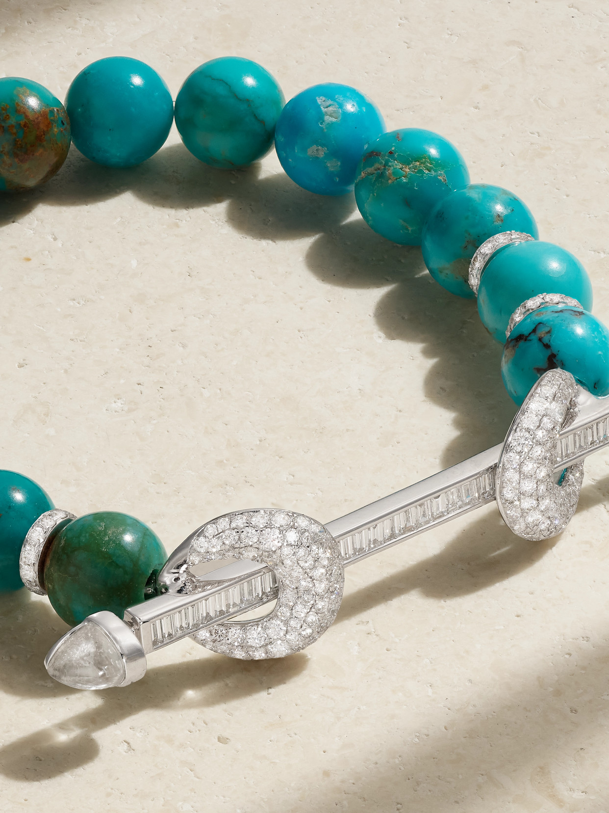 Ananya Chakra 18-karat White Gold Multi-stone Bracelet In Gold