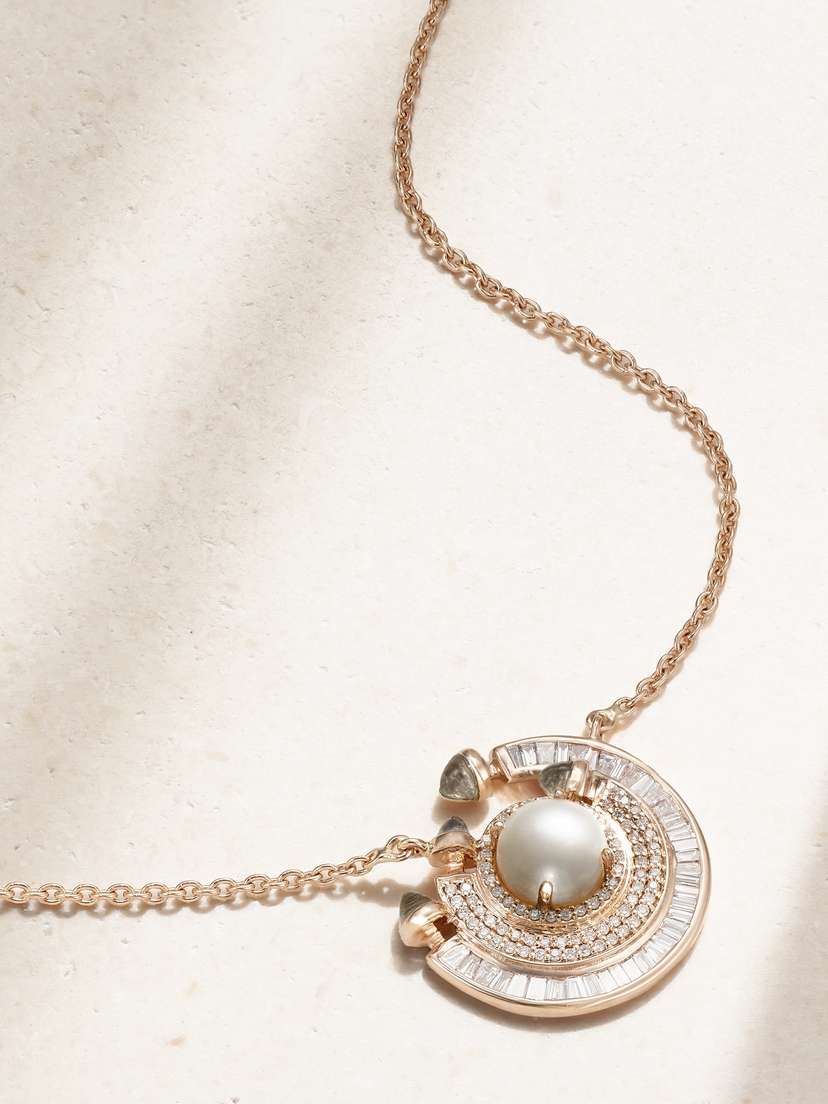 Ananya Chakra 18-karat Rose Gold Multi-stone Necklace