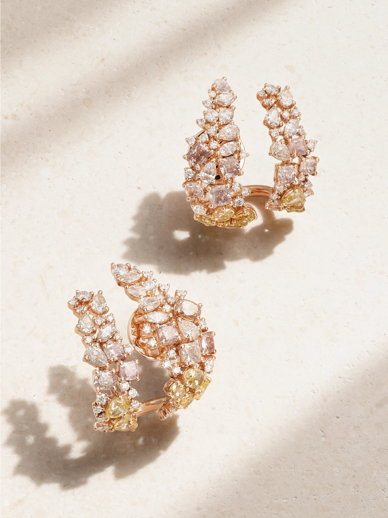 Ananya Scatter 18-karat Rose Gold Diamond Earrings