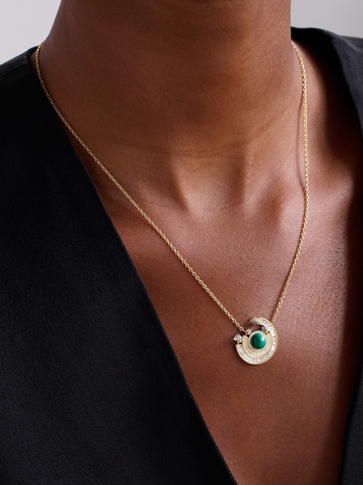 Ananya Chakra 18-karat Gold Multi-stone Necklace In Gold