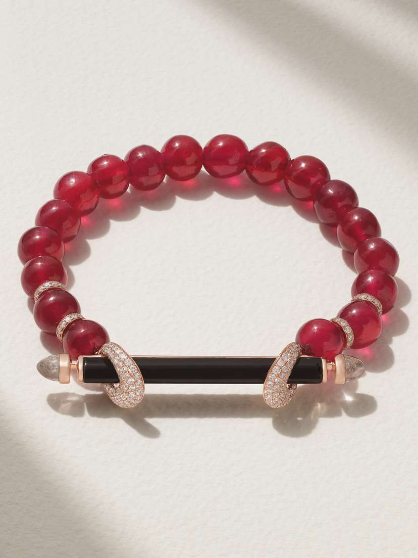 Ananya Chakra 18-karat Rose Gold Multi-stone Bracelet