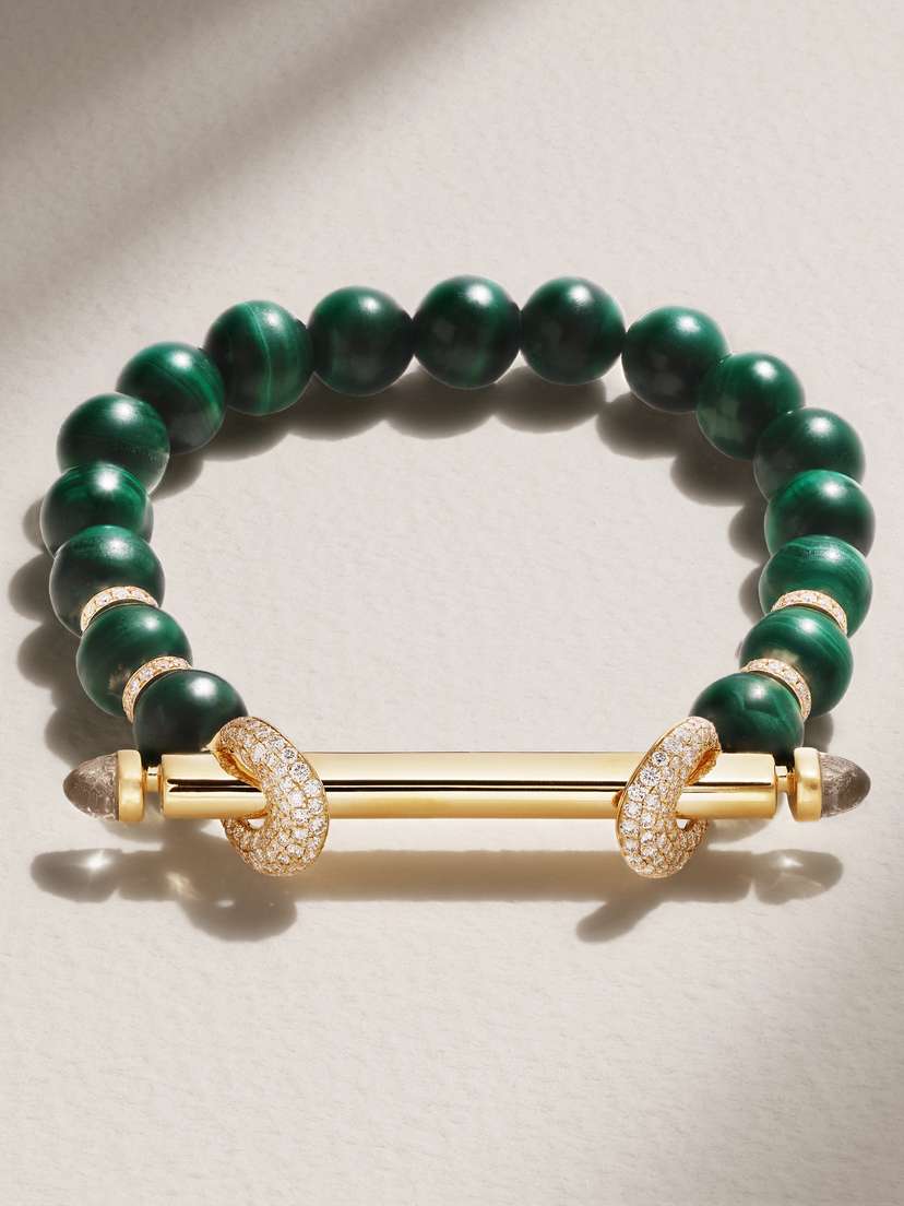 Ananya Chakra 18-karat Gold Multi-stone Bracelet