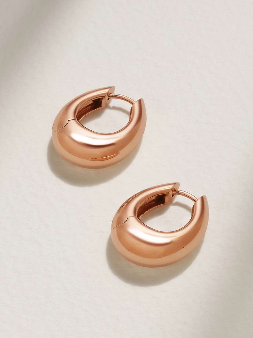Ananya Chakra Icon 18-karat Rose Gold Hoop Earrings