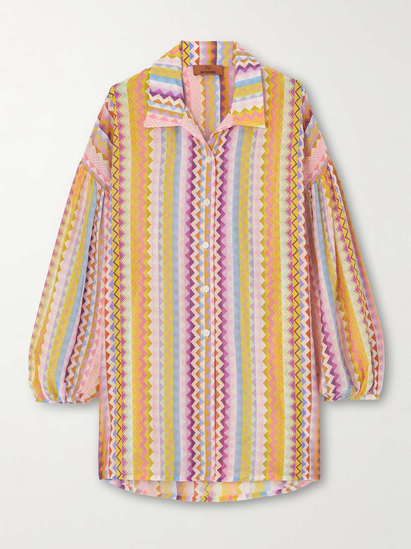 Missoni Mare Striped Cotton And Silk-blend Coverup