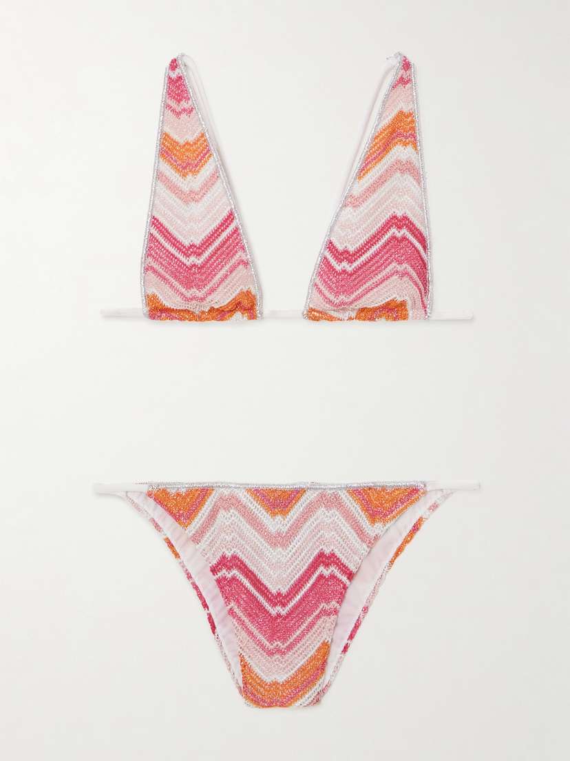 Missoni Mare Metallic Crochet-knit Bikini