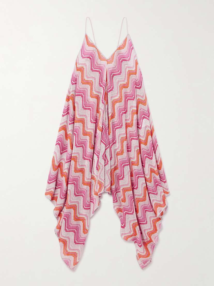 Missoni Mare Striped Metallic Crochet-knit Maxi Dress