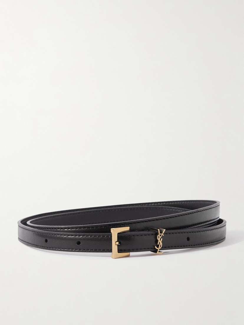 Saint Laurent Cassandre Leather Belt