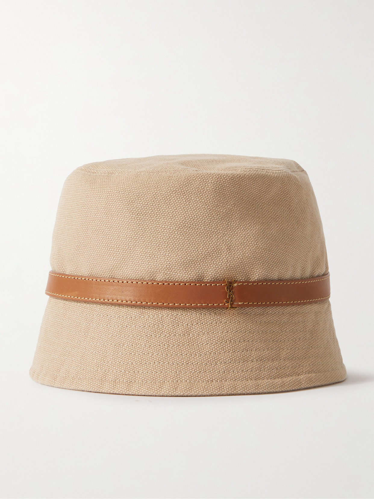 Saint Laurent Cassandre Fischerhut Aus Canvas In Neutrals