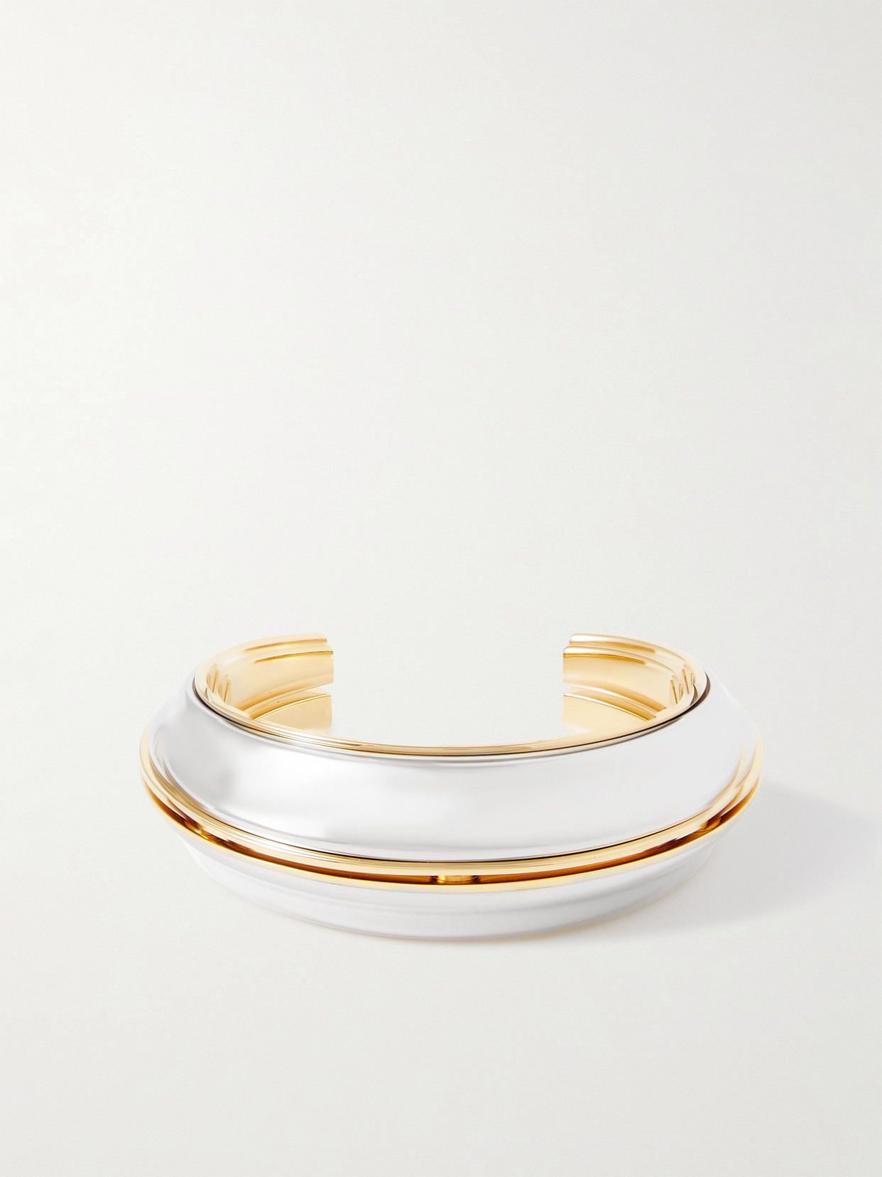 SAINT LAURENT - Gold- And Silver-tone Cuff - L
