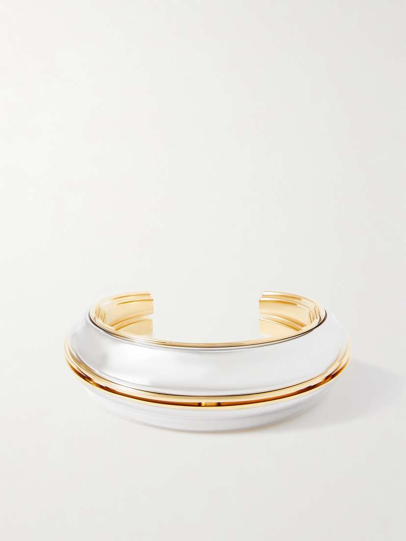 Saint Laurent Gold- And Silver-tone Cuff